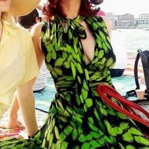 BADGLEY Mischka tie neck summer dress